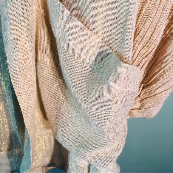 Anthropologie Hei Hei Light Weight Bomber Style Gold Metalic Thread - Picture 5 of 10